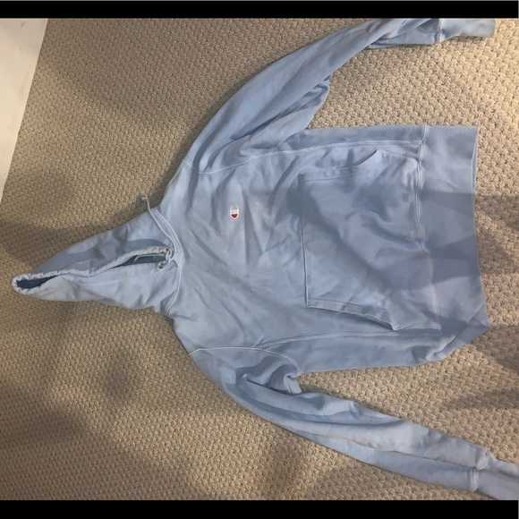 Light blue Champion Hoodie Size Small, hardly worn - Picture 1 of 2